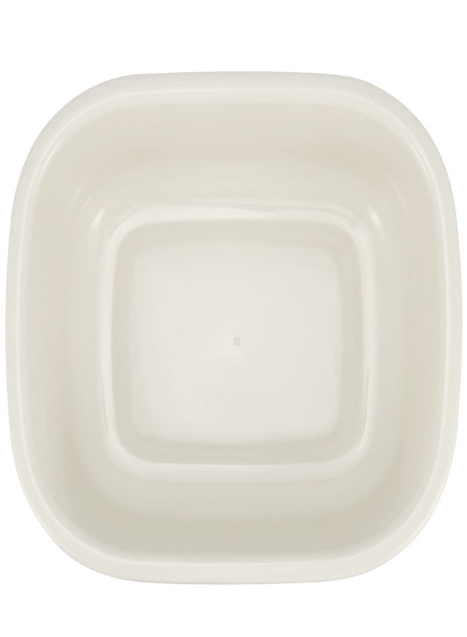 MOUYAT 4 Pack 13L Plastic Wash Basin, 14 Quart Plastic Commercial Bus Box, Rectangular Wash Tub Basin, Beige Dish Pans for Washing Dish, Sink, Cleaning Supplies - Image 3